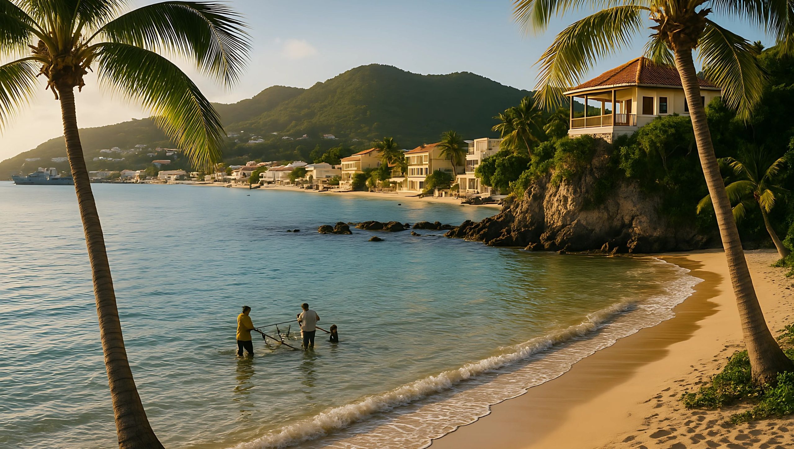 Why 5 Days in BC Made Me Rethink City Life-This beautiful beachside image captures a tranquil coastal scene likely set in a tropical or Caribbean location. Here's a breakdown of the setting